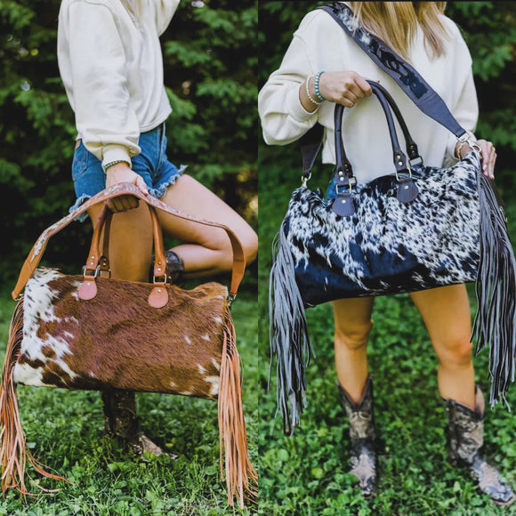 Fringe Cowhide weekender