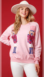 Sequin Embroidered Nutcracker Sweatshirt