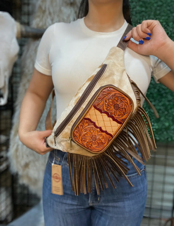 Fringe Cowhide Bumbag