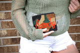 'Howdy' Camouflage Beaded Zip Pouch